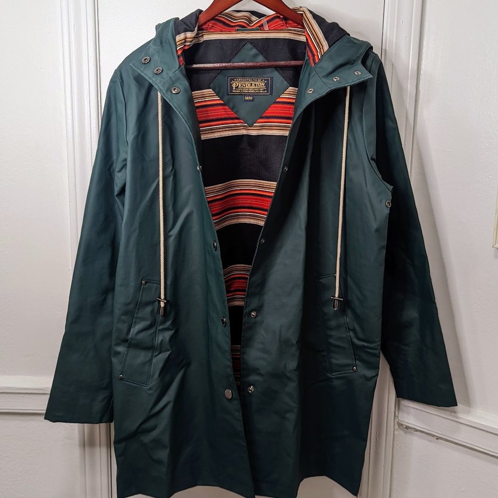 Pendleton Olympic Hooded Slicker Rain Coat | Mallard | M